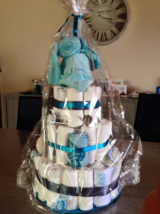 Gateau Personnalisé Bleu 3 étages