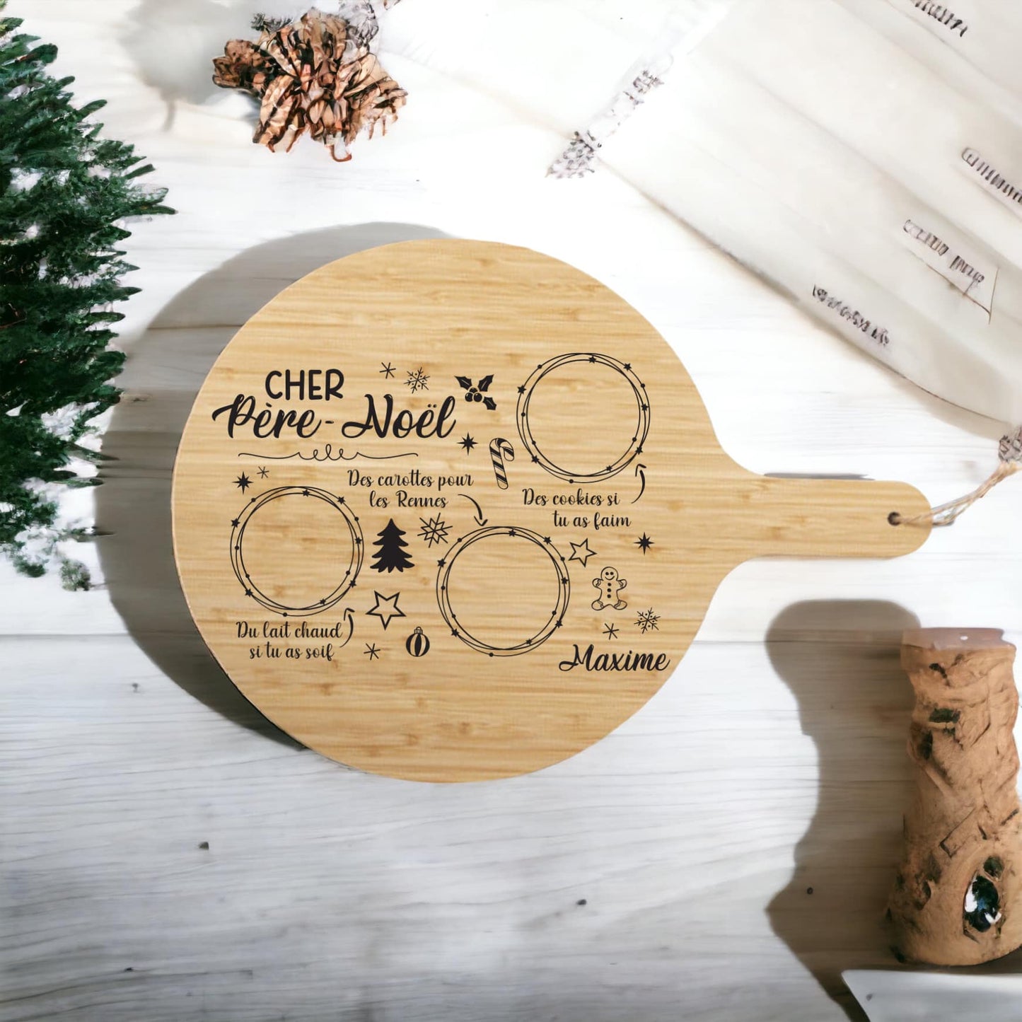 Planche en bois ronde