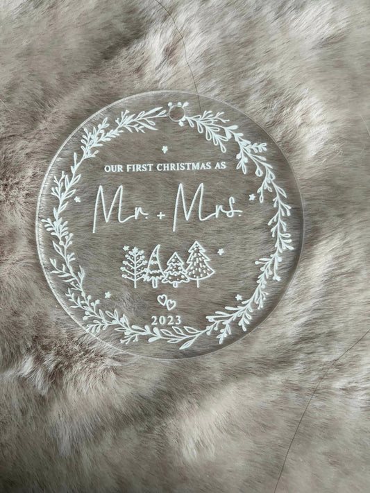 Boule de Noël en plexi personnalisée