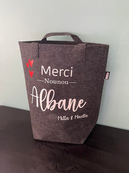 Sacs en feutrine personnalisés