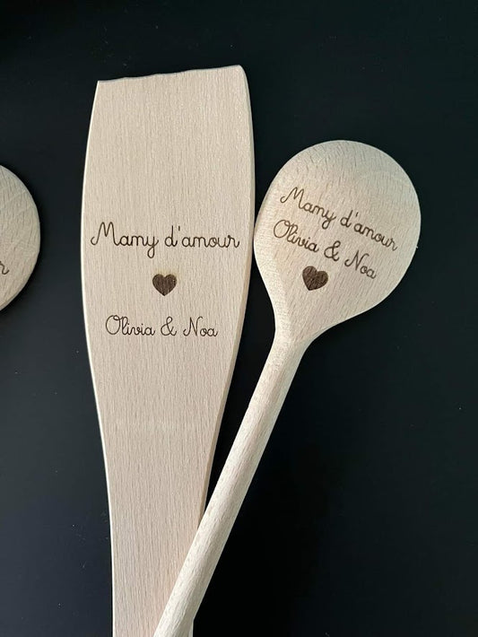 Duo Spatule et cuillère bois