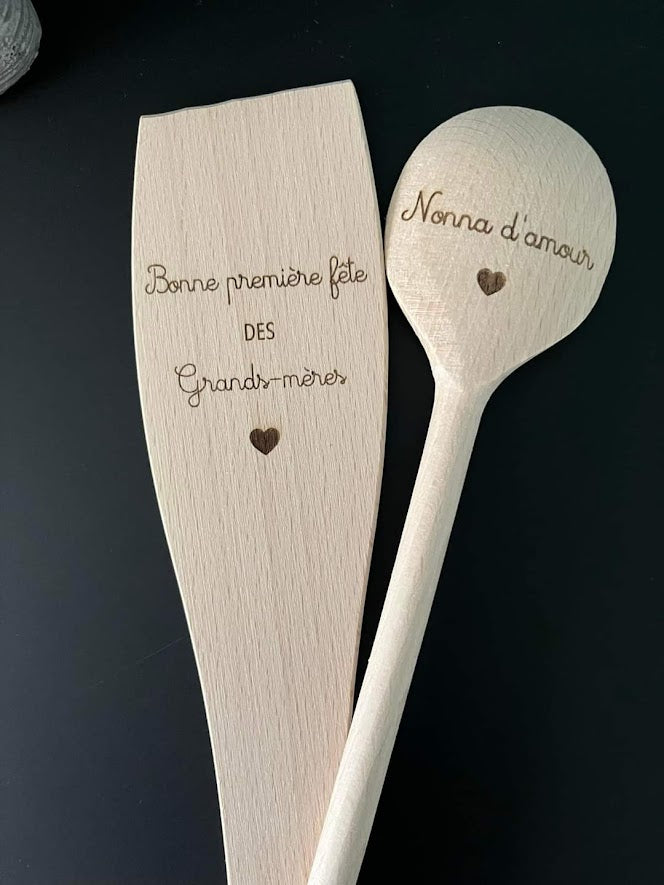 Duo Spatule et cuillère bois