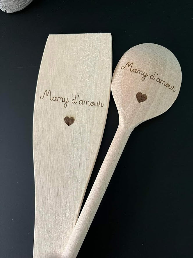 Duo Spatule et cuillère bois