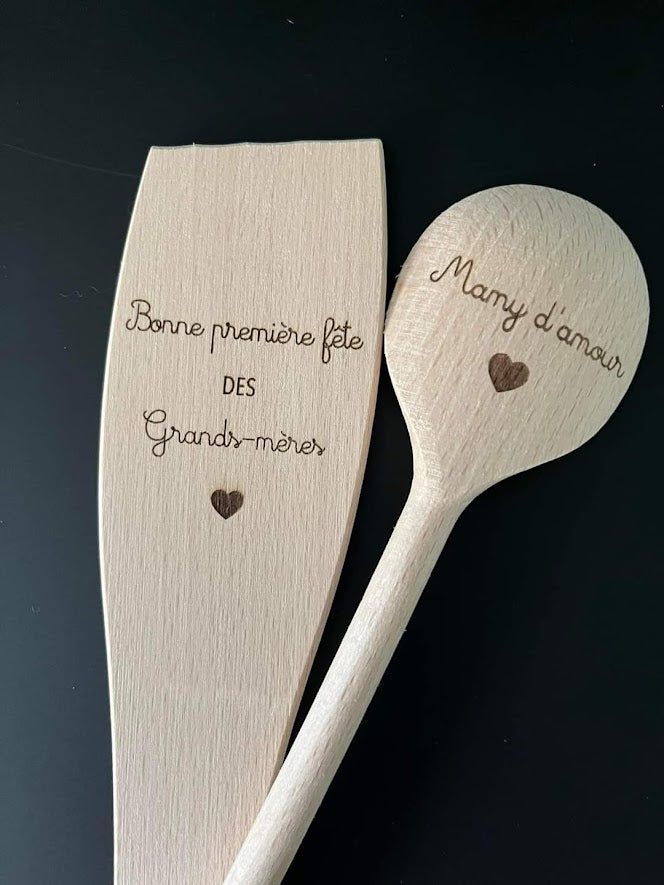 Duo Spatule et cuillère bois