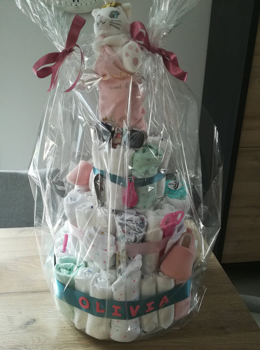 Gateau Personnalisé Bleu 3 étages